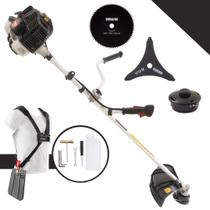 Roçadeira Kawashima KW52LE À Gasolina 52cc 2,5HP de Potência 10.000rpm Podador de Grama Multifunções Completo Para Todos os Tipos de Trabalho Com Lâmina 3 Pontas + Lâmina 80 Dentes + Carretel de Nylon Roçadeira Kawashima KW52LE À Gasolina 52cc 2,5HP de Potência 10.000rpm Podador de Grama Multifunções Completo Para Todos os Tipos de Trabalho Com Lâmina 3 Pontas + Lâmina 80 Dentes + Carretel de Nylon