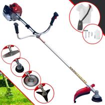 Roçadeira Lateral À Gasolina Kawashima BCJ431-L 43cc 1,7HP 10.000rpm Robusta e de Alta Performance Completa Para Todos os Tipo de Cortes Com Carretel + Faca 2 Pontas + Faca 3 Pontas + Faca 40 Dentes