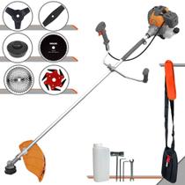 Roçadeira Lateral À Gasolina Tekna RL520-P 52cc 2HP 10.000rpm Alta Performance Roçadeira Completa Com Carretel de Nylon e Kit 5 Lâminas de Corte