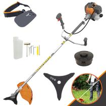 Roçadeira Lateral Á Gasolina Tekna RL520-P Plus 2T 52cc 2HP 10.000RPM Alta Potência e Performance Com Cabeçote Nylon e Faca de 3 Pontas