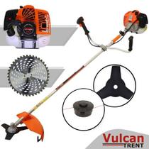 ROÇADEIRA LATERAL A GASOLINA VULCAN TRENT VR620H 2T 62cc 3HP PROFISSIONAL COM FACA 3P + LAMINA DE VIDEA 40D P/ TRONCOS