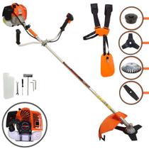 Roçadeira Lateral À Gasolina Vulcan VR620H 62cc 3HP 12.500rpm Robusta e de Alta Performance Completa Para Todos os Tipo de Cortes Com Carretel + Facas 2 Pontas + 3 Pontas + Escova de Aço Circular