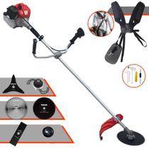 Roçadeira Lateral Anmax CG430P À Gasolina 2T 43cc 2HP Alta Potência Multifuncional 6 Em 1 Com Carretel de Nylon e Faca 2 Pontas + Kit Faca 3 Pontas, Lâmina 40 Dentes Vídea, Lâmina 80 Dentes, Trimmer