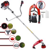 Roçadeira Lateral Completa Toyama RT52-L À Gasolina Motor 2 Tempos 2HP 52cc 10.000rpm + Kit Extra de Lâmina 80 Dentes e Escova de Aço 38 Cerdas