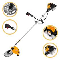 Roçadeira Lateral Gasolina 25cc Denzel Maquina Cortar Grama 2 Tempos 1,3hp Profissional Lâmina Nylon