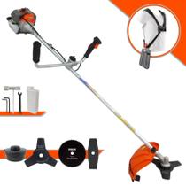 Roçadeira Lateral Profissional Multifuncional Vulcan VR330P À Gasolina Motor 2T 33cc 1,2HP 10.000rpm Completa Com 4 Opções de Cortes Cabeçote de Nylon, Faca 2 Pontas, Faca 3 Pontas e Faca 80 Dentes