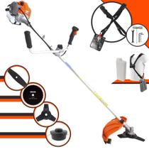 Roçadeira Lateral Profissional Multifuncional Vulcan VR430P À Gasolina Motor 2T 43cc 1,7HP 10.000rpm Completa Com 4 Opções de Cortes Cabeçote de Nylon, Faca 2 Pontas, Faca 3 Pontas e Faca 80 Dentes