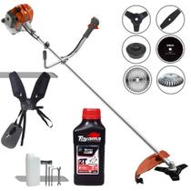 Roçadeira Lateral Tekna RL520ACNTK À Gasolina 52cc 2HP 9.000rpm Robusta Com Carretel + 4 Lâminas de Corte + Escova de Aço + ÓLEO TOYAMA 2 TEMPOS