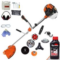 Roçadeira Lateral Terra GR520-XP 52cc 2,5HP Ideal Para Todos os Tipos de Trabalhos Com Facas 2 Pontas, 3 Pontas, 6 Pontas, 40 Dentes Vídea, 80 Dentes, Trimmer, Escova e Carretel + ÓLEO TOYAMA + EPI