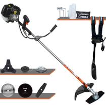 Roçadeira Lateral Terra GRH520 À Gasolina 2T 52cc 2,5HP 6.500rpm Profissional Com Carretel de Nylon + Lâmina Facão + Lâmina 3 Pontas + Lâmina 40 Dentes de Vídea + Lâmina 80 Dentes + Escova de Aço Roçadeira Lateral Terra GRH520 À Gasolina 2T 52cc 2,5HP 6.500rpm Profissional Com Carretel de Nylon + Lâmina Facão + Lâmina 3 Pontas + Lâmina 40 Dentes de Vídea + Lâmina 80 Dentes + Escova de Aço