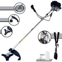 Roçadeira Lateral Toyama RT43LB25A À Gasolina 43cc Com Sistema Anti-Vibração 1,7HP 10.000rpm Com Carretel Nylon + Lâmina 3 Pontas + Lâmina 40 Dentes