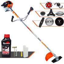 Roçadeira Lateral Vulcan VR430-S 43cc 1,7HP Ideal Para Todos os Tipos de Trabalhos Com Facas 2 Pontas, 3 Pontas, 6 Pontas, 40 Dentes Vídea, 80 Dentes, Trimmer, Escova de Aço e Carretel + ÓLEO TOYAMA