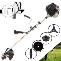 Roçadeira Máquina de Corta Grama Kawashima KW43-LE À Gasolina 2T 43cc 1,7HP de Potência 10.000rpm Completa Para Todos os Tipos de Trabalho Com Lâmina Facão + Lâmina 3 Pontas + Disco Circular 80 Dentes Roçadeira Máquina de Corta Grama Kawashima KW43-LE À Gasolina 2T 43cc 1,7HP de Potência 10.000rpm Completa Para Todos os Tipos de Trabalho Com Lâmina Facão + Lâmina 3 Pontas + Disco Circular 80 Dentes