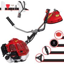 Roçadeira Máquina de Corta Grama Kawashima KW52-L À Gasolina 2T 52cc 2,5HP de Potência 10.000rpm Completa Para Todos os Tipos de Trabalho Com Lâmina Facão + Lâmina 3 Pontas + Disco Circular 80 Dentes