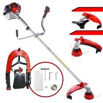 Roçadeira Máquina de Corta Grama Multifunções Toyama RT52L À Gasolina 2T 52cc 2HP de Potência 10.000rpm + Lâmina 3 Pontas + Cabeçote de Nylon