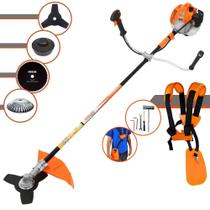 Roçadeira Máquina de Corta Grama Multifunções Vulcan VR520H À Gasolina Motor 2T 52cc 2,5HP Alta Performance Com Carretel Nylon e Lâmina 3 Pontas + Kit Extra Lâmina 80 Dentes e Escova de Aço Circular Roçadeira Máquina de Corta Grama Multifunções Vulcan VR520H À Gasolina Motor 2T 52cc 2,5HP Alta Performance Com Carretel Nylon e Lâmina 3 Pontas + Kit Extra Lâmina 80 Dentes e Escova de Aço Circular