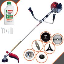 Roçadeira Máquina de Cortar Grama À Gasolina BCJ521-L Kawashima 52cc 2,5HP de Potência Alta Rotação e Performance Multifuncional Completo Com 6 Opções de Cortes + ÓLEO STIHL 8017 2 TEMPOS