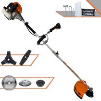 Roçadeira Máquina de Cortar Grama Terra GRHB-430 Bipartido À Gasolina 2 Tempos 43cc 1,7HP de Potência 12.000rpm Multifuncional + Kit Lâmina 3 Pontas, Lâmina 40 Dentes de Vídea e Escova de Aço Rotativa Roçadeira Máquina de Cortar Grama Terra GRHB-430 Bipartido À Gasolina 2 Tempos 43cc 1,7HP de Potência 12.000rpm Multifuncional + Kit Lâmina 3 Pontas, Lâmina 40 Dentes de Vídea e Escova de Aço Rotativa
