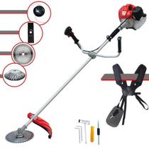 Roçadeira Multifuncional À Gasolina Anmax CG430-P 43cc 2HP Alta Rotação e Performance Com Carretel de Nylon e Lâmina Facão + Lâmina 40 Dentes + Escova Rotativa de Aço 38 Cerdas