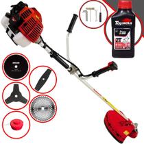 Roçadeira Multifuncional À Gasolina Kawashima KW52L 52cc 2,5HP 10.000rpm 5 Em 1 Com Carretel de Nylon + Lâmina Facão, Lâmina 3 Pontas, Lâmina 40 Dentes de Vídea, Lâmina 80 Dentes + ÓLEO TOYAMA 2T Roçadeira Multifuncional À Gasolina Kawashima KW52L 52cc 2,5HP 10.000rpm 5 Em 1 Com Carretel de Nylon + Lâmina Facão, Lâmina 3 Pontas, Lâmina 40 Dentes de Vídea, Lâmina 80 Dentes + ÓLEO TOYAMA 2T