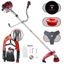Roçadeira Multifuncional À Gasolina Toyama RT43-L 43cc 1,7HP Motor 2T Alta Rotação Com Carretel de Nylon + Faca 3 Pontas + Faca 80 Dentes 255mm Roçadeira Multifuncional À Gasolina Toyama RT43-L 43cc 1,7HP Motor 2T Alta Rotação Com Carretel de Nylon + Faca 3 Pontas + Faca 80 Dentes 255mm