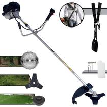 Roçadeira Multifuncional À Gasolina Toyama RT43LB25A 43cc 2T 1,7HP Alta Rotação Com 3 Opções de Corte Carretel Nylon + Faca 3 Pontas + Faca 40 Dentes
