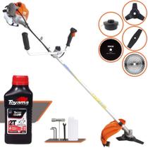 Roçadeira Multifuncional À Gasolina Vulcan VR430P 43cc 1,7HP 10.000rpm 5 Em 1 Completa Com Carretel de Nylon + Lâmina Facão, Lâmina 3 Pontas, Lâmina 40 Dentes de Vídea, Lâmina 80 Dentes + ÓLEO TOYAMA