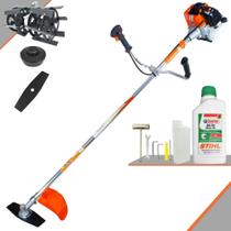 Roçadeira Multifuncional À Gasolina Vulcan VR430S 43cc 1,7HP de Potência Alta Rotação e Performance Podador de Grama Completo Com Carretel Nylon + Faca 2 Pontas + Enxada Capinadeira + ÓLEO STIHL 2T Roçadeira Multifuncional À Gasolina Vulcan VR430S 43cc 1,7HP de Potência Alta Rotação e Performance Podador de Grama Completo Com Carretel Nylon + Faca 2 Pontas + Enxada Capinadeira + ÓLEO STIHL 2T