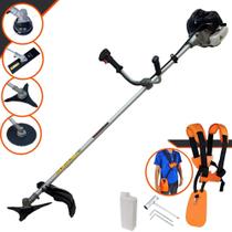 Roçadeira Multifuncional Anmax CG430B À Gasolina 43cc Motor 2 Tempos 1,7HP de Potência 12.000rpm Roçadeira Lateral Completa Com Carretel Nylon + Lâmina 2 Pontas + Lâmina 3 Pontas + Lâmina Circular Roçadeira Multifuncional Anmax CG430B À Gasolina 43cc Motor 2 Tempos 1,7HP de Potência 12.000rpm Roçadeira Lateral Completa Com Carretel Nylon + Lâmina 2 Pontas + Lâmina 3 Pontas + Lâmina Circular