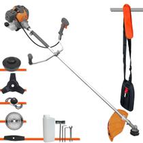 Roçadeira Multifuncional Completa Tekna RL430-P À Gasolina 43cc 1,7HP Alta Rotação Ideal Para Todos os Tipos de Trabalhos Com 5 Opções de Cortes Roçadeira Multifuncional Completa Tekna RL430-P À Gasolina 43cc 1,7HP Alta Rotação Ideal Para Todos os Tipos de Trabalhos Com 5 Opções de Cortes