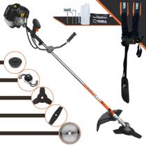 Roçadeira Multifuncional Completa Terra GRH-430 À Gasolina 2 Tempos 43cc 1,7HP Alta Potência e Rotação Com Cabeçote de Nylon e Lâmina 3 Pontas + Lâmina 2 Pontas, Lâmina 40 Dentes de Vídea e Trimmer Roçadeira Multifuncional Completa Terra GRH-430 À Gasolina 2 Tempos 43cc 1,7HP Alta Potência e Rotação Com Cabeçote de Nylon e Lâmina 3 Pontas + Lâmina 2 Pontas, Lâmina 40 Dentes de Vídea e Trimmer
