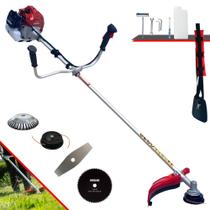Roçadeira Multifuncional Kawashima BCJ431L À Gasolina Motor 2T 43cc 1,7HP de Potência 10000rpm Completa Com Carretel de Nylon e Lâmina Facão + EXTRA Lâmina 80 Dentes e Escova de Aço Rotativa 38 Cerdas