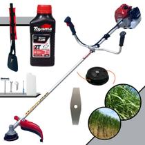 Roçadeira Multifuncional Kawashima BCJ521-L À Gasolina 52cc 2,5HP de Alta Rotação e Performance Máquina de Corta Grama Com 2 Opções de Cortes Cabeçote de Nylon + Lâmina Facão + ÓLEO TOYAMA 2 Tempos Roçadeira Multifuncional Kawashima BCJ521-L À Gasolina 52cc 2,5HP de Alta Rotação e Performance Máquina de Corta Grama Com 2 Opções de Cortes Cabeçote de Nylon + Lâmina Facão + ÓLEO TOYAMA 2 Tempos