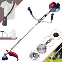 Roçadeira Multifuncional Kawashima BCJ521L À Gasolina Motor 2T 52cc 2,5HP de Potência 10.000rpm 4 Em 1 Com Carretel de Nylon, Lâmina Facão + EXTRA Lâmina 40 Dentes e Escova de Aço Rotativa 24 Cerdas
