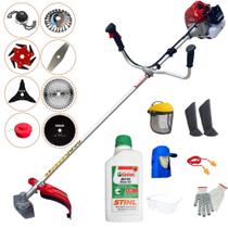 Roçadeira Multifuncional Kawashima BCJ620L 3HP 62cc Com Carretel e Lâmina Facão + EXTRA Lâmina 3 Pontas, Lâmina 6 Pontas, Lâmina 40 Dentes, Lâmina 80 Dentes, Trimmer e Escova + EPI + ÓLEO STIHL 2T Roçadeira Multifuncional Kawashima BCJ620L 3HP 62cc Com Carretel e Lâmina Facão + EXTRA Lâmina 3 Pontas, Lâmina 6 Pontas, Lâmina 40 Dentes, Lâmina 80 Dentes, Trimmer e Escova + EPI + ÓLEO STIHL 2T