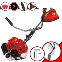 Roçadeira Multifuncional Kawashima KW43L À Gasolina 43cc Motor 2 Tempos 1,7HP de Potência 10.000rpm Roçadeira Lateral Completa Com Carretel Nylon + Lâmina 2 Pontas + Lâmina 3 Pontas + Lâmina Circular