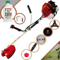 Roçadeira Multifuncional Kawashima KW52-L À Gasolina 52cc 2,5HP 10.000rpm Completa Com Carretel Nylon e Faca 3 Pontas + EXTRA Faca 2 Pontas, Faca 40 Dentes de Vídea, Faca 80 Dentes + ÓLEO STIHL 2T Roçadeira Multifuncional Kawashima KW52-L À Gasolina 52cc 2,5HP 10.000rpm Completa Com Carretel Nylon e Faca 3 Pontas + EXTRA Faca 2 Pontas, Faca 40 Dentes de Vídea, Faca 80 Dentes + ÓLEO STIHL 2T