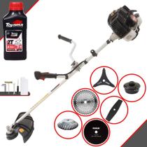 Roçadeira Multifuncional Lateral À Gasolina Kawashima KW52-LE 52cc 2,5HP de Potência 10.000rpm Completa Com Carretel de Nylon e Faca 3 Pontas + 3 Lâminas EXTRA + Escova de Aço + ÓLEO TOYAMA 2 Tempos Roçadeira Multifuncional Lateral À Gasolina Kawashima KW52-LE 52cc 2,5HP de Potência 10.000rpm Completa Com Carretel de Nylon e Faca 3 Pontas + 3 Lâminas EXTRA + Escova de Aço + ÓLEO TOYAMA 2 Tempos