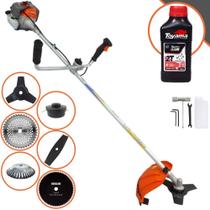 Roçadeira Multifuncional Lateral À Gasolina Vulcan VR330-P 33cc 1,2HP de Potência 10.000rpm Completa Com Carretel de Nylon e Faca 3 Pontas + 3 Lâminas EXTRA + Escova de Aço + ÓLEO TOYAMA FG50 2 Tempos Roçadeira Multifuncional Lateral À Gasolina Vulcan VR330-P 33cc 1,2HP de Potência 10.000rpm Completa Com Carretel de Nylon e Faca 3 Pontas + 3 Lâminas EXTRA + Escova de Aço + ÓLEO TOYAMA FG50 2 Tempos