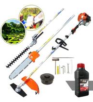 Roçadeira Multifuncional Podadora De Galhos & Cerca Viva 4x1 Vulcan Vrm330 2T 33cc + Óleo Toyama