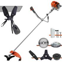 Roçadeira Multifuncional Tekna RL520AC-G2 À Gasolina 2T 2HP 52cc 13.000rpm Kit de Facas Extras 2 Pontas, Faca 40 Dentes e Escova de Aço 38 Cerdas Roçadeira Multifuncional Tekna RL520AC-G2 À Gasolina 2T 2HP 52cc 13.000rpm Kit de Facas Extras 2 Pontas, Faca 40 Dentes e Escova de Aço 38 Cerdas