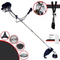 Roçadeira Multifuncional Toyama RT43LB25A À Gasolina 2T 43cc 10.000rpm 1,7HP de Potência Com Carretel + Faca 3 Pontas + Faca 40 Dentes + Escova de Aço