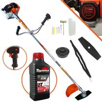 Roçadeira Multifunções À Gasolina Vulcan VR430-S 43cc 1,7HP Alta Rotação e Potência Cortador de Grama Completo Para Todos os Tipos de Trabalho Com Carretel Nylon e Faca 2 Pontas + ÓLEO TOYAMA FG50