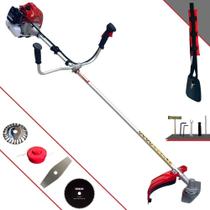 Roçadeira Multifunções Kawashima BCJ620L À Gasolina 2 Tempos 62cc 3HP de Potência Alta Rotação e Performance Completa Com Carretel de Nylon e Lâmina Facão + Lâmina 80 Dentes + Escova Circular de Aço Roçadeira Multifunções Kawashima BCJ620L À Gasolina 2 Tempos 62cc 3HP de Potência Alta Rotação e Performance Completa Com Carretel de Nylon e Lâmina Facão + Lâmina 80 Dentes + Escova Circular de Aço