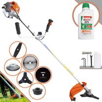 Roçadeira Multifunções Profissional À Gasolina Vulcan VP430P 43cc 1,7HP de Potência 10000rpm Completa Com Carretel de Nylon e Faca 3 Pontas + 3 Lâminas EXTRA + Escova de Aço + ÓLEO STIHL 8017 2 TEMPOS