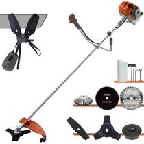 Roçadeira Multifunções Tekna RL520ACG2 À Gasolina 52cc 2HP 13.000rpm Com Carretel + Kit 4 Lâminas de Cortes + Escova de Aço Para Pavers e Calçadas