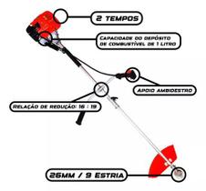 Roçadeira Nakasaki 63cc 3,2kw Gasolina C-motopoda Podagalhos