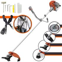 Roçadeira Podador de Grama À Gasolina RL520ACG2 2T 52cc 2HP de Alta Performance Com Carretel e Faca 3 Pontas + EXTRA Faca 2 Pontas e Faca 40 Dentes