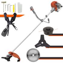 Roçadeira Podador de Grama RL520AC-G2 Tekna À Gasolina 2 Tempos 52cc 2HP Alta Rotação Completo Com Carretel Nylon + Faca 3 Pontas + Faca 40 Dentes