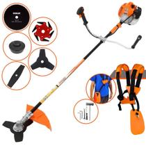 Roçadeira Podador de Grama Vulcan VR520H À Gasolina Motor 2 Tempos 52cc 2,5HP Alta Rotação Completa Com Carretel de Nylon e Lâmina 3 Pontas + Kit Lâmina 2 Pontas, Lâmina 6 Pontas e Lâmina 80 Dentes Roçadeira Podador de Grama Vulcan VR520H À Gasolina Motor 2 Tempos 52cc 2,5HP Alta Rotação Completa Com Carretel de Nylon e Lâmina 3 Pontas + Kit Lâmina 2 Pontas, Lâmina 6 Pontas e Lâmina 80 Dentes